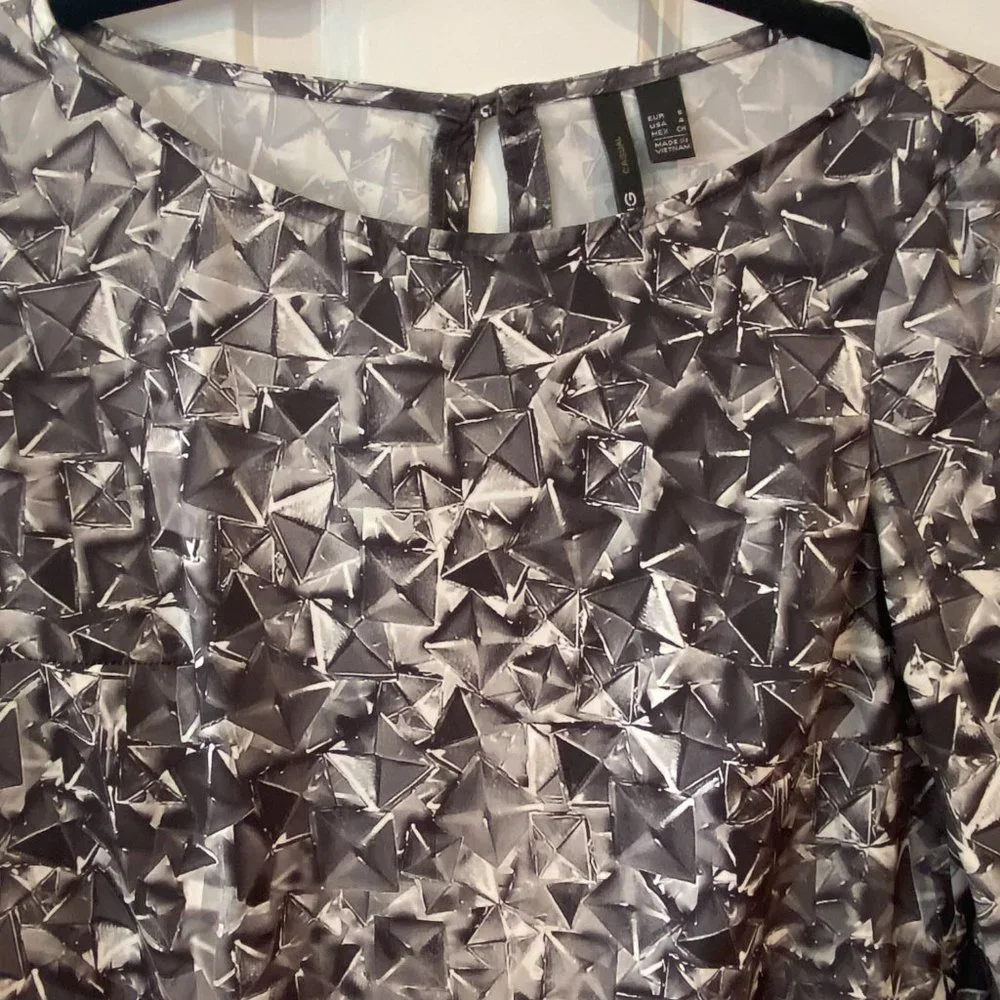 MNG Casual Stud Pattern Shift Dress - Size 4‎ - Picture 2 of 7